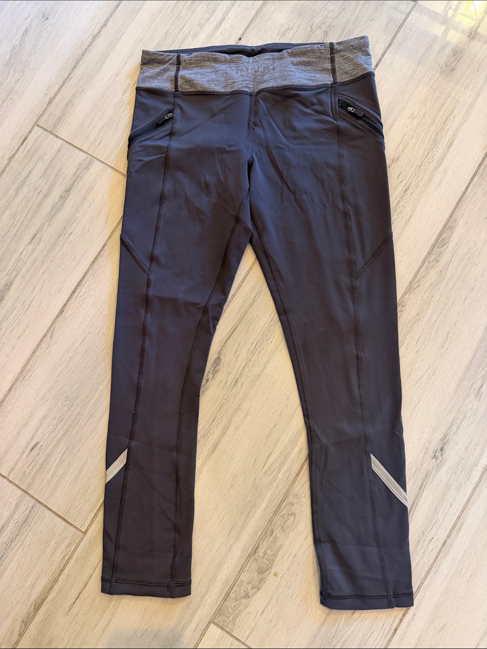 lululemon athletica Black Jogger Leggings with Heather Gray Waistband